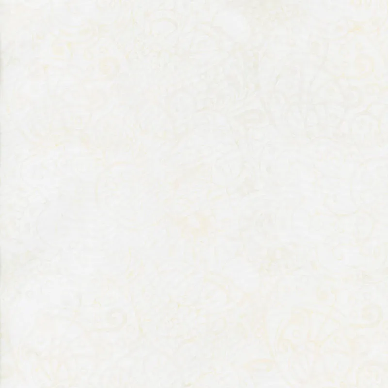Tonga Batiks - Creme Bali Garden Feather Yardage