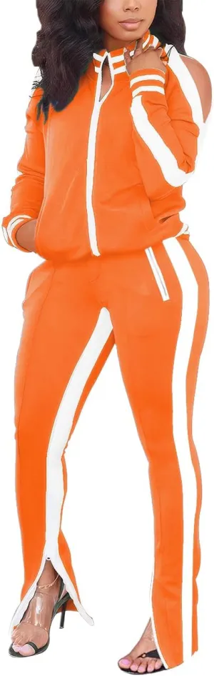 TOPONSKY Women Casual 2 Piece Outfit Long Pant Set Sweatsuits Tracksuits