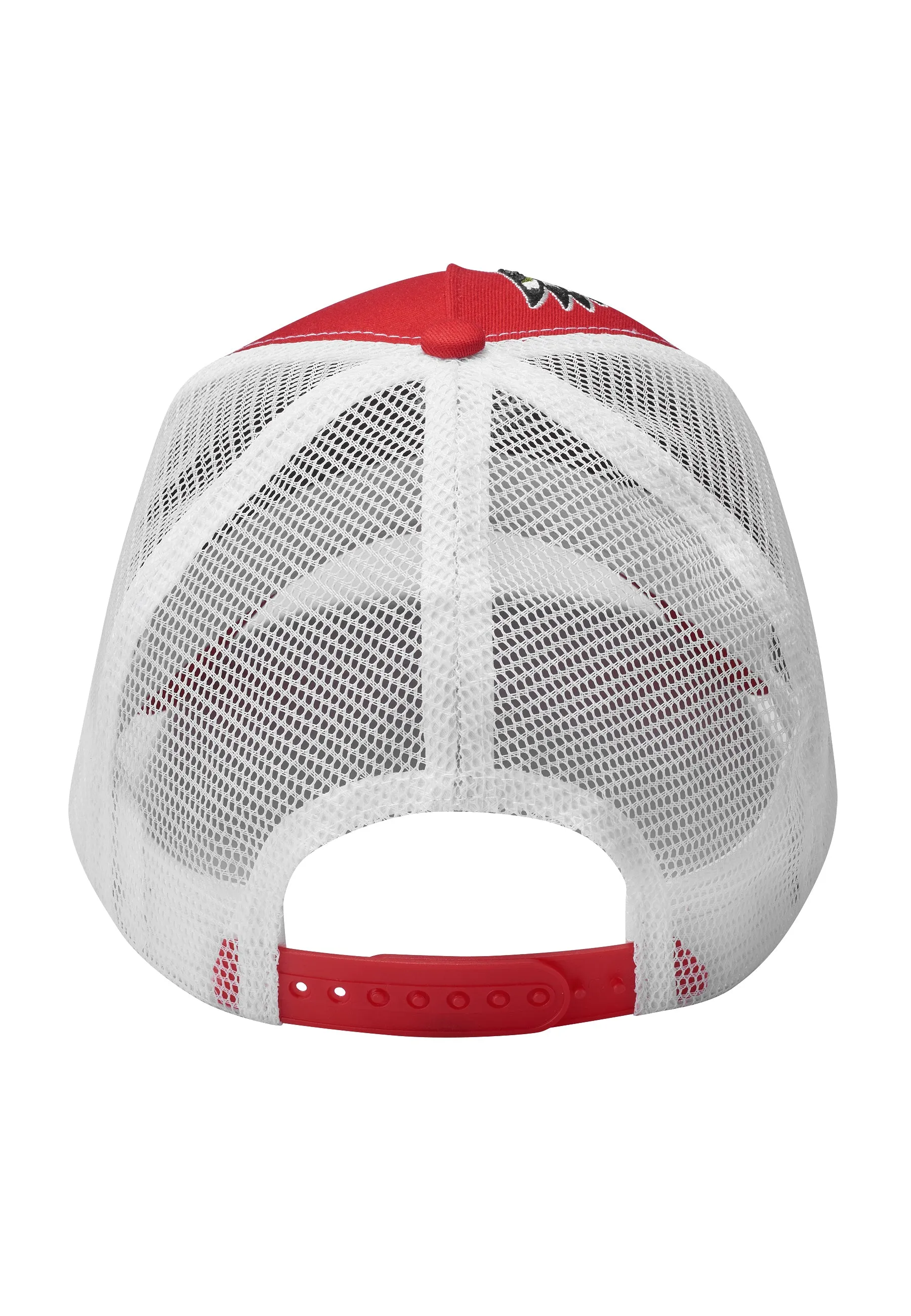 Unisex Eagle-Snake Twill Front Mesh Trucker Cap - Red